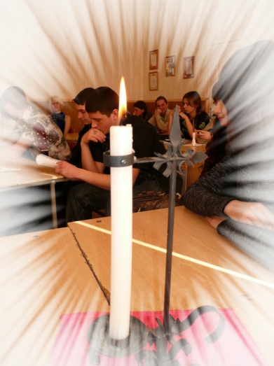 свечка в рамке